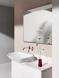 Подвесная раковина Ino 90х45х12 см, полочка слева, с покрытием lcc, SaphirKeramik 8.1330.1.400.104.1 Laufen